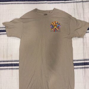 Men's Beige Graphic T-Shirt